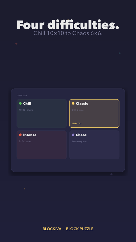 Blockiva difficulty select