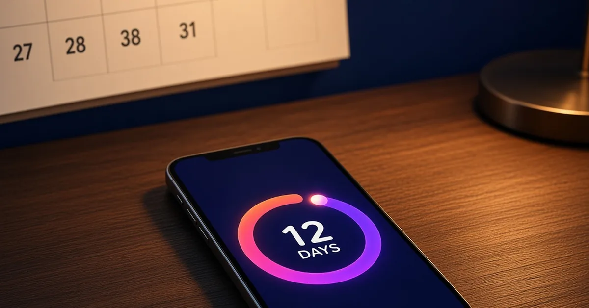 EventTick lifestyle — circled calendar date and phone countdown