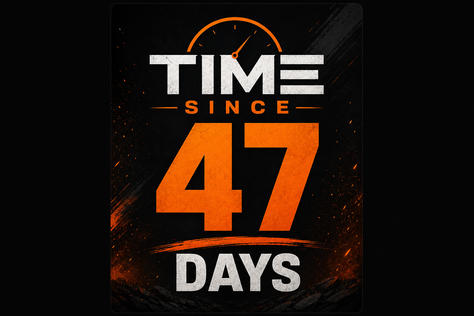 Time Since shareable streak card