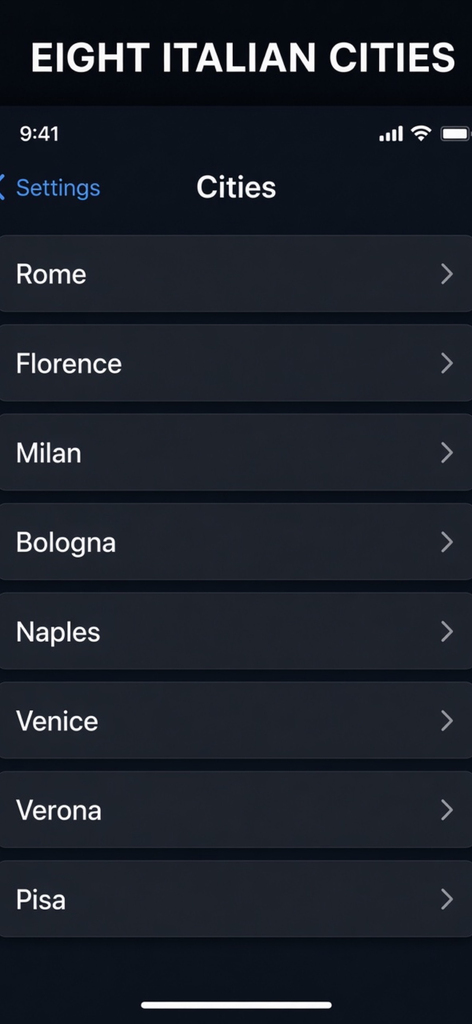 ZTLGuard city selection screen