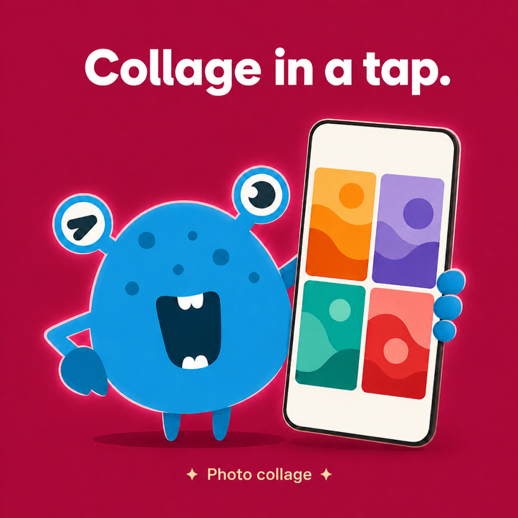 Turn 2–10 photos into a collage in seconds